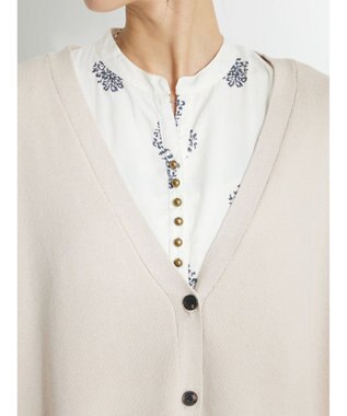 CRAFT STANDARD BOUTIQUE ＶネックＢＩＧシルエットカーディガン Ivory