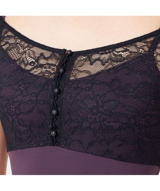 Chacott 【AKANE TAKADA】レイヤードレオタード ブラックベリー