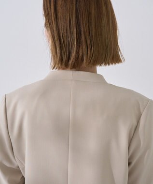 YECCA VECCA ストレッチノーカラージャケット Light Beige