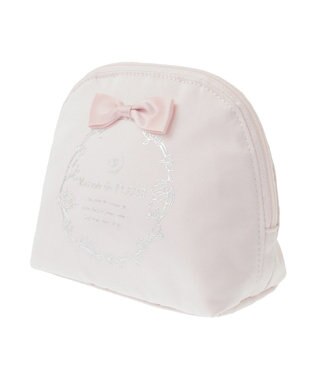 Maison de FLEUR サテンリボンラウンドポーチ Pink