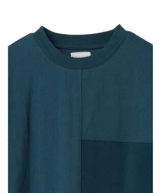 Green Parks 異素材切替ドッキングチュニック Blue Green