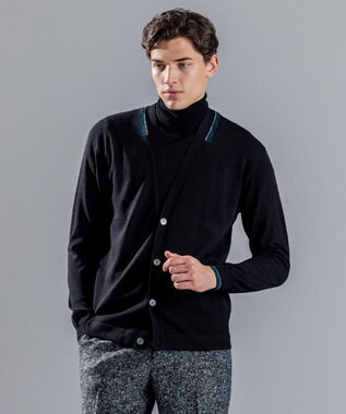 JOSEPH HOMME エッセンシャルメリノ　Vネックカーディガン ブラック系