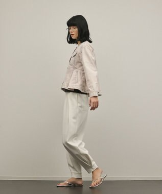 GRACE CONTINENTAL ペプラムデニムジャケット ピンク