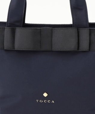 TOCCA 【大人百花掲載】【撥水】RIBBON BRICK TOTE M トートバッグ M ネイビー系
