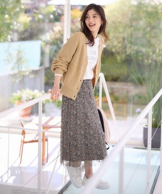 ANY 【洗濯機可/UVカット/アンチピリング】コットンＶネックカーディガン イエロー