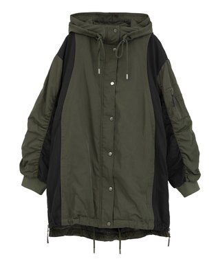 YECCA VECCA パディングフーディーコート Khaki
