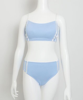 WEGO 【ブラトップ＆ショーツセット】Liliane　Ciel　サイドライン サックス