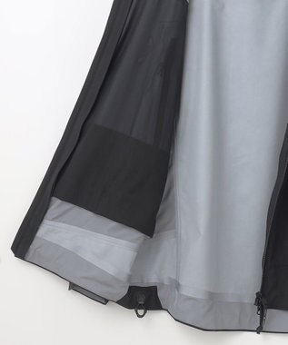 JOSEPH ABBOUD MOUNTAIN 【ECO撥水/耐水性/透湿/防水素材/ストレッチ/軽量/ライナードッキング対応】ボイルドポリエステル マウンテンシェルパーカー ブラック系