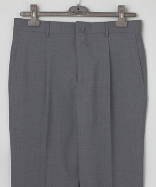 GOTAIRIKU ロングセラー【洗える/折り目加工/シワになりにくい/ウエストアジャスター】ウォッシャブル サマーウール100％パンツ_定番色(1タック)25年モデル ライトグレー系