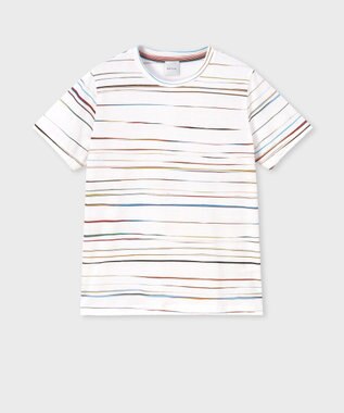 Paul Smith Signature Pinstripe 半袖Tシャツ ホワイト