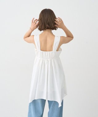 earth music&ecology リボンイレヘムチュニック Off White