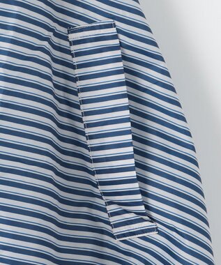 MOONBAT 【撥水】FLAT PURE サイクル レインポンチョ ボーダー 自転車 収納袋付き ネイビーブルー