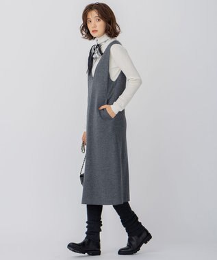 23区 【CLASSY.1月号掲載】ウーステッドウール タートルネック ニット オフホワイト系