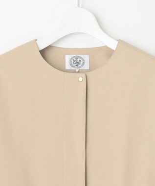 J.PRESS LADIES S 【洗える】 ソロテックスドライツイル ノーカラー コート ベージュ系