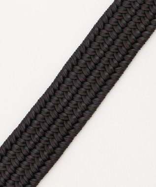 JOSEPH ABBOUD  【イタリア素材・ストレッチ・日本製】 ストレッチレザーミックス ベルト ブラック系