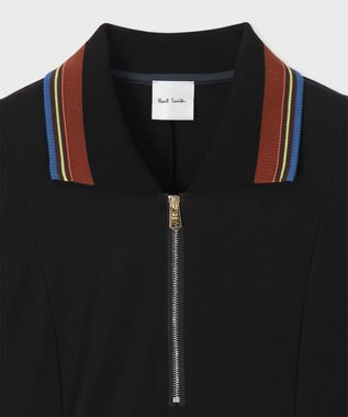 Paul Smith ストライプトリム 半袖ワンピース ブラック