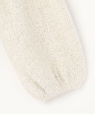 ANY SIS L 【洗える】フェザーニット カーディガン アイボリーベージュ