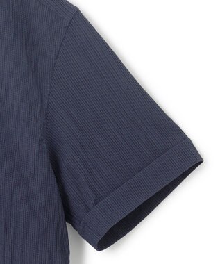 JOSEPH HOMME 新素材【通気性/洗える/ストレッチ】トリコワッシャーストレッチ　レギュラーカラー半袖シャツ ネイビー系