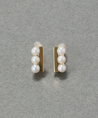 Phoebe 【痛くないシリーズ/金属アレルギー対応】パール＆バーライトフィットイヤリング　ゴールド ゴールド