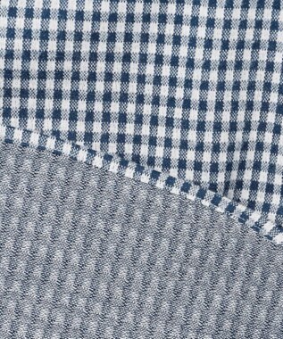 J.PRESS MEN 【KING SIZE】ギンガムチェック コットンネルジャージシャツ ネイビー系3