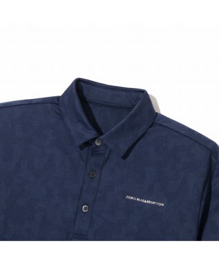 ZERO HALLIBURTON エレガントカモ柄ジャガードポロシャツ ZHG-M5S8a 82956 ネイビー