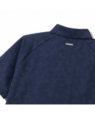 ZERO HALLIBURTON エレガントカモ柄ジャガードポロシャツ ZHG-M5S8a 82956 ネイビー