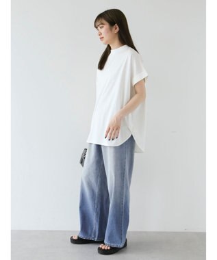 Green Parks 汗染み防止プチハイネックプルオーバー Off White