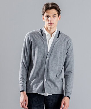 JOSEPH HOMME エッセンシャルメリノ　Vネックカーディガン ライトグレー系