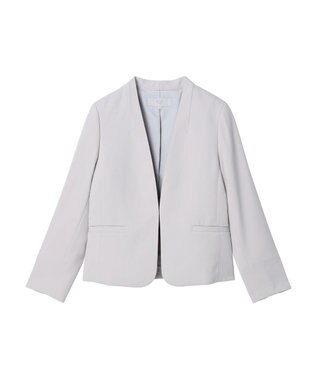 Green Parks ｅｆ－ｄｅ　ストレッチツイルカラーレスジャケット Gray Beige