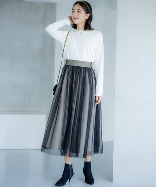 組曲 コットンバスクロング Tシャツ アイボリー系