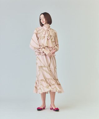 GRACE CONTINENTAL キカラッフルレイヤードワンピース ピンク