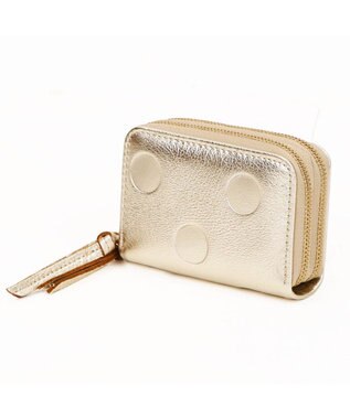 UNBILLION ペルケ perche / ドット型押し・ジャバラカードキーケース ゴールド