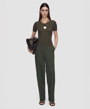 JOSEPH シアークレープ　ショートスリーブニット Palm Leaf