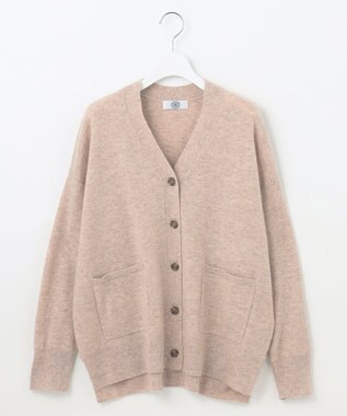 J.PRESS LADIES 【洗える】CASHMERE BLEND Vネック カーディガン ベージュ系