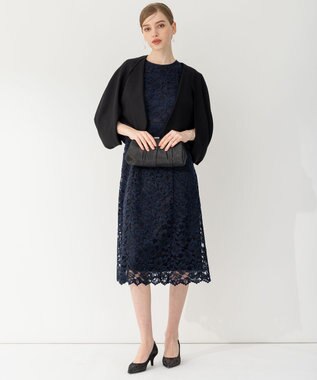 23区 【APPLAUDIR】ライトダブルクロス ボレロジャケット ブラック系