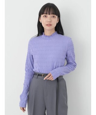 earth music&ecology シャーリングハイネックプルオーバー Lavender