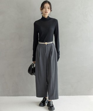組曲 【加藤ローサさん着用】ハンサムツイルカーヴィーパンツ チャコールグレー系