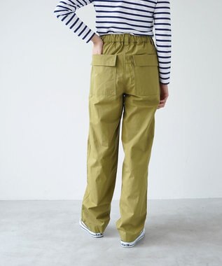 WHITE MAILS 【UNISEX】HIGH DENSITY DUMP TUCK ワイドパンツ カーキ