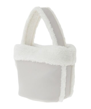 earth music&ecology ムートン風ボアバッグ Light Gray