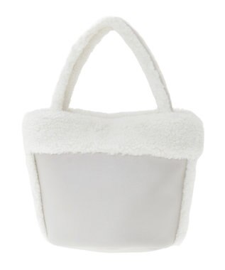 earth music&ecology ムートン風ボアバッグ Light Gray