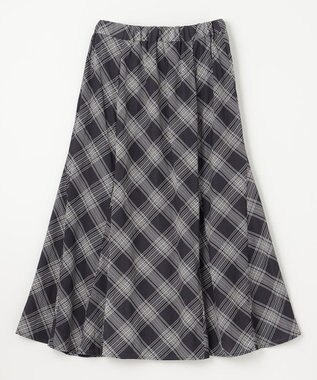 ANY 【洗濯機可能】フレアマチスカート ブラックベースチェック