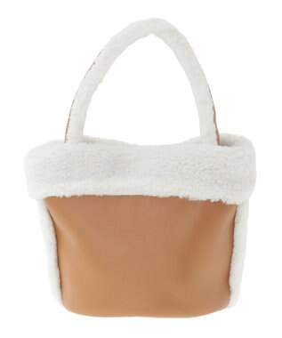 earth music&ecology ムートン風ボアバッグ Brown