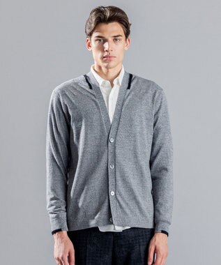 JOSEPH HOMME エッセンシャルメリノ　Vネックカーディガン ライトグレー系