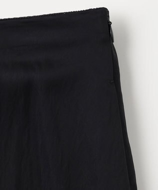 NAVE 【ReNAVE　洗える】グロスサテンスカート ブラック