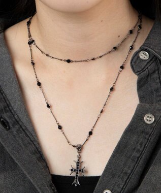 WEGO L2連デザインチェーンクロスネックレス 柄1