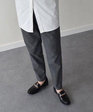 Bridget Birkin 【PARADIS COULEUR】ラウンドトウチェーンローファー ブラックエナメル