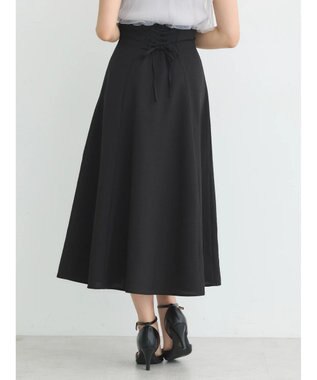 earth music&ecology バックレースアップスカート Black