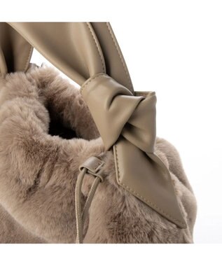 UNBILLION cachecache リボンハンドルエコファードロストバッグ オーク