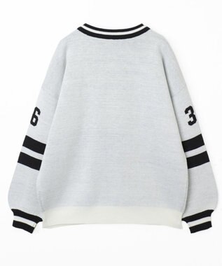 WEGO ナンバリングジャガードVネックニット ホワイト