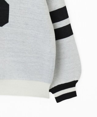 WEGO ナンバリングジャガードVネックニット ホワイト